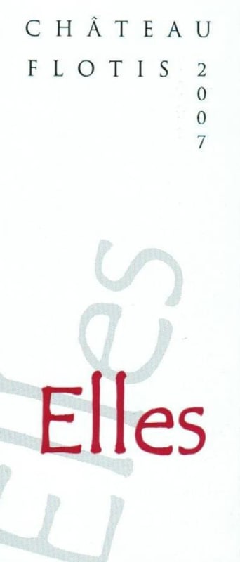 Chemin de Flotis Cuvee Elles 2007 Front Label