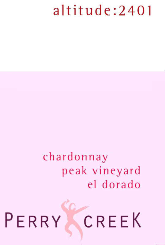 Perry Creek 'Altitude 2401' Peak Vineyard Chardonnay 2014 Front Label