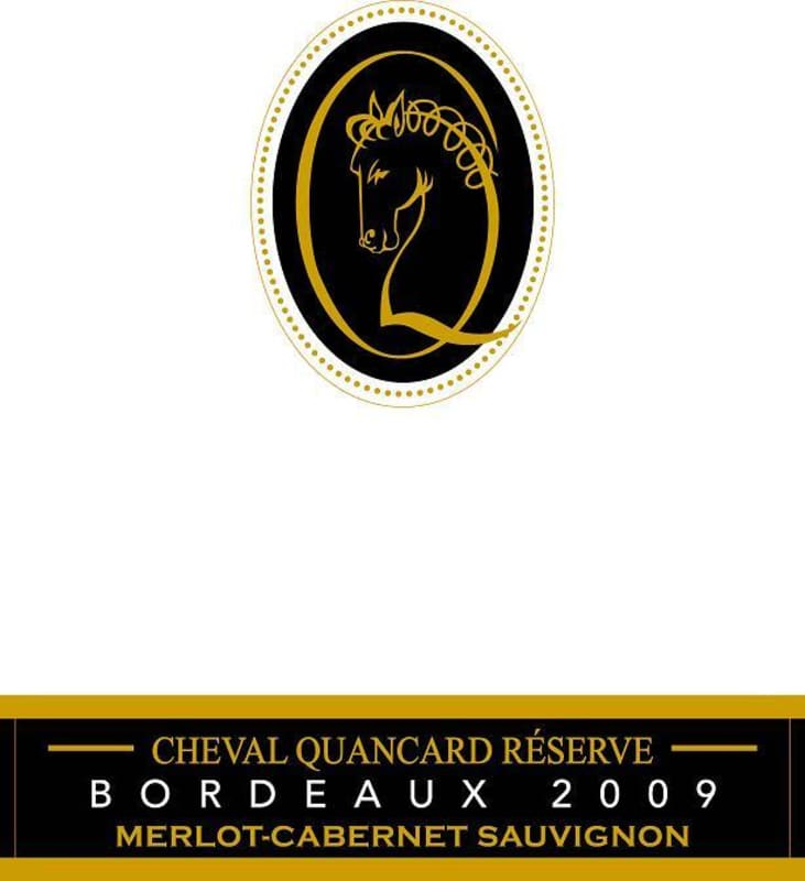 Cheval Quancard Reserve Merlot-Cabernet Sauvignon 2009 Front Label