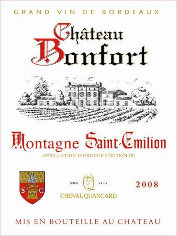 Cheval Quancard Chateau Bonfort 2008 Front Label