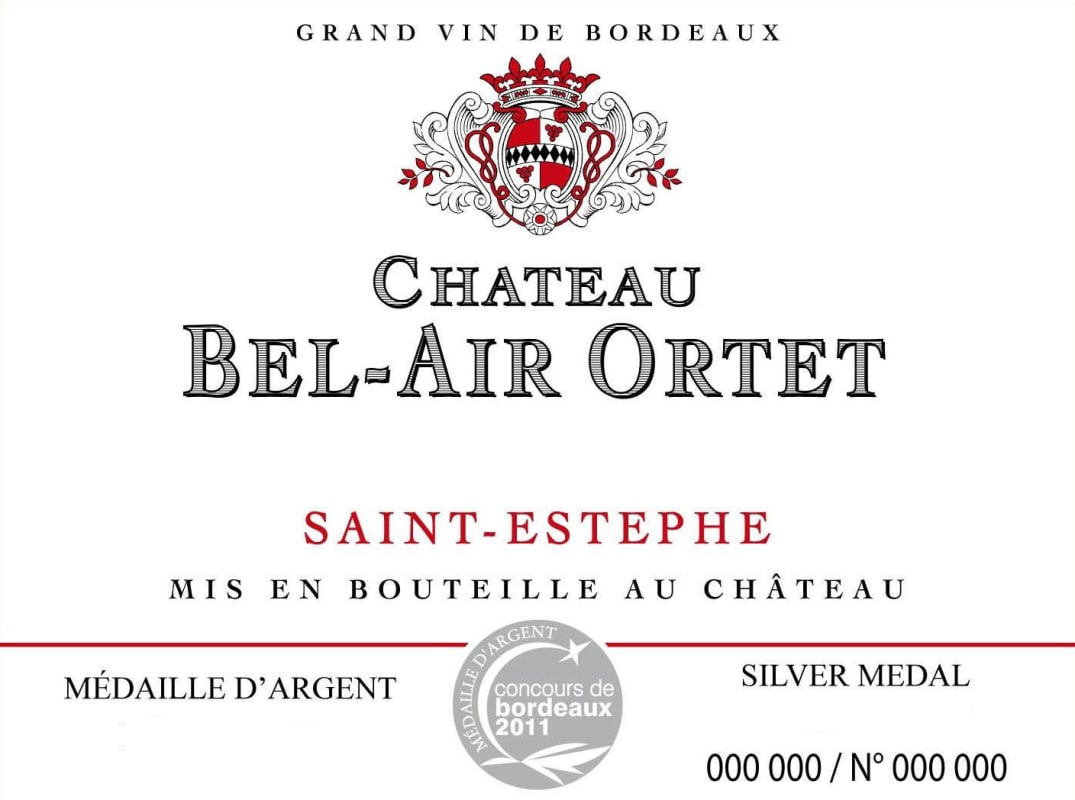 Cheval Quancard Chateau Bel-Air Ortet 2010 Front Label