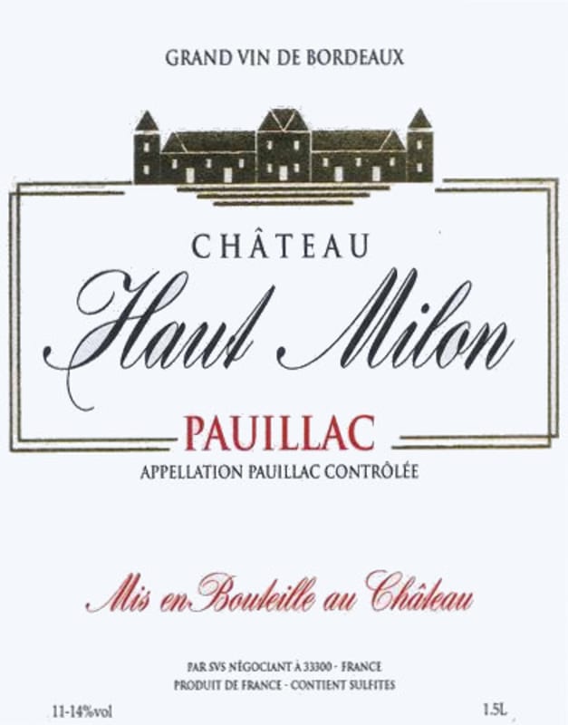 Cheval Quancard Chateau Haut Milon 2004 Front Label