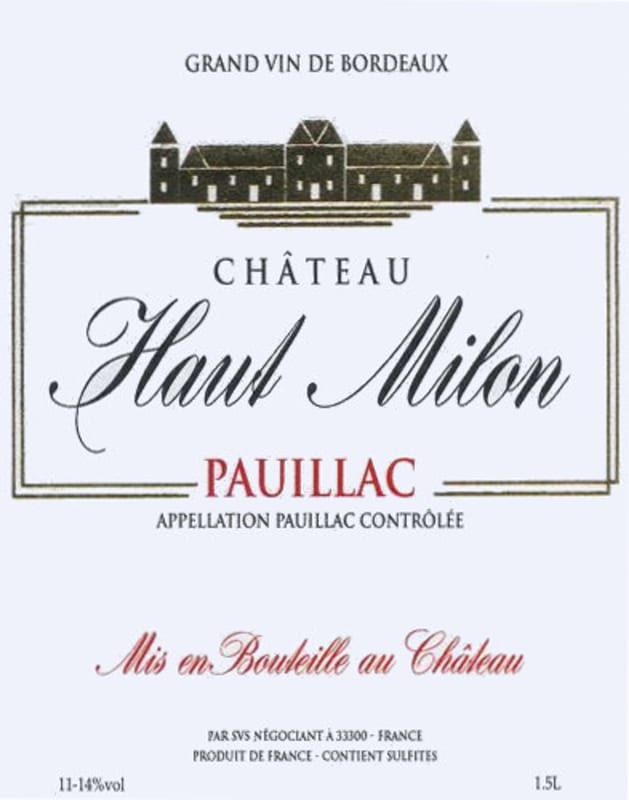 Cheval Quancard Chateau Haut Milon 2002 Front Label