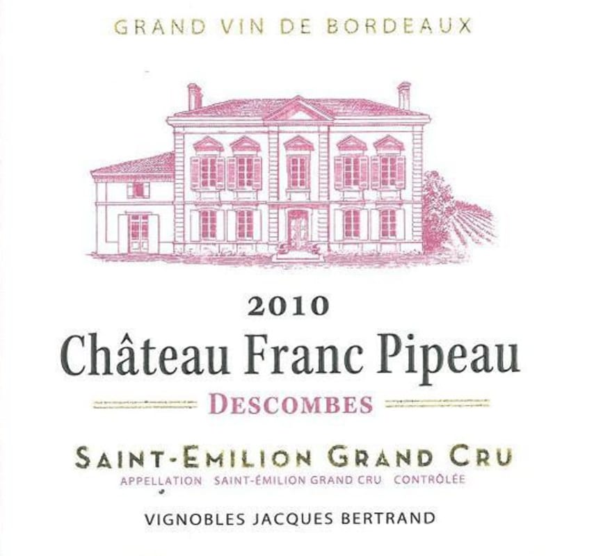 Cheval Quancard Chateau Franc Pipeau Descombes 2010 Front Label