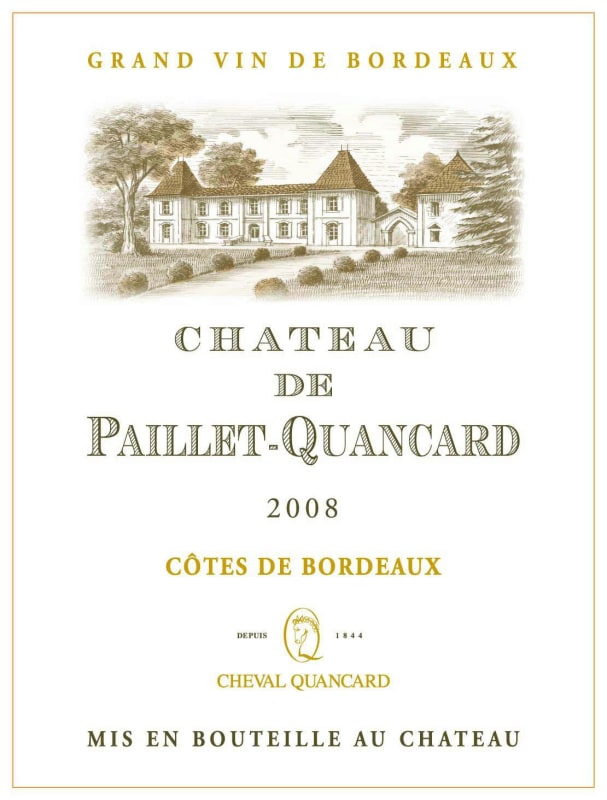 Cheval Quancard Chateau de Paillet-Quancard 2008 Front Label
