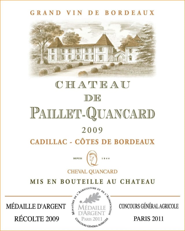 Cheval Quancard Chateau de Paillet-Quancard 2009 Front Label