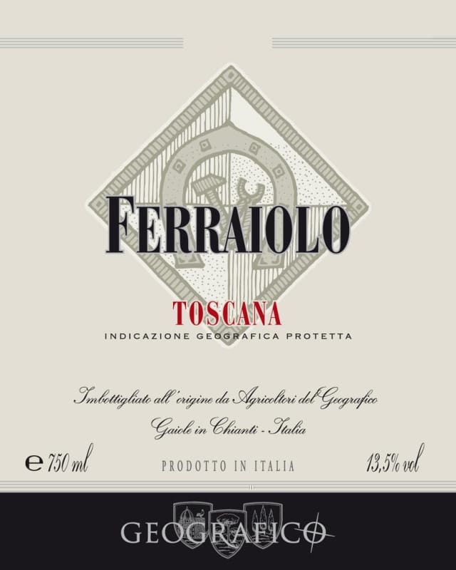 Chianti Geografico Toscana Ferraiolo 2012 Front Label