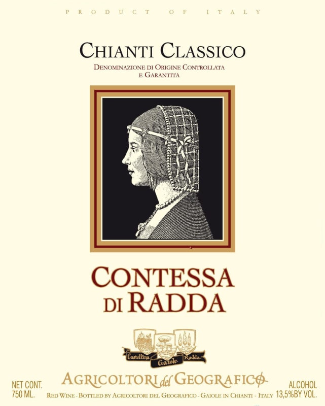 Chianti Geografico Chianti Classico Contessa di Radda 2012 Front Label