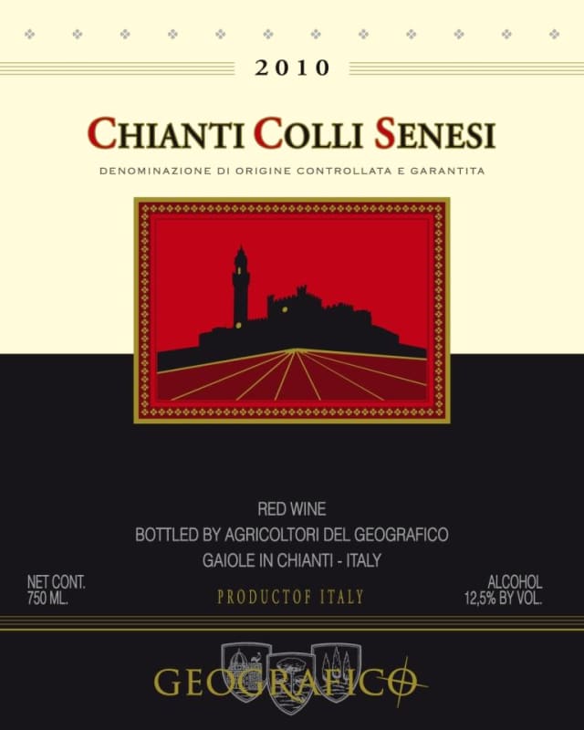 Chianti Geografico Chianti Colli Senesi 2010 Front Label