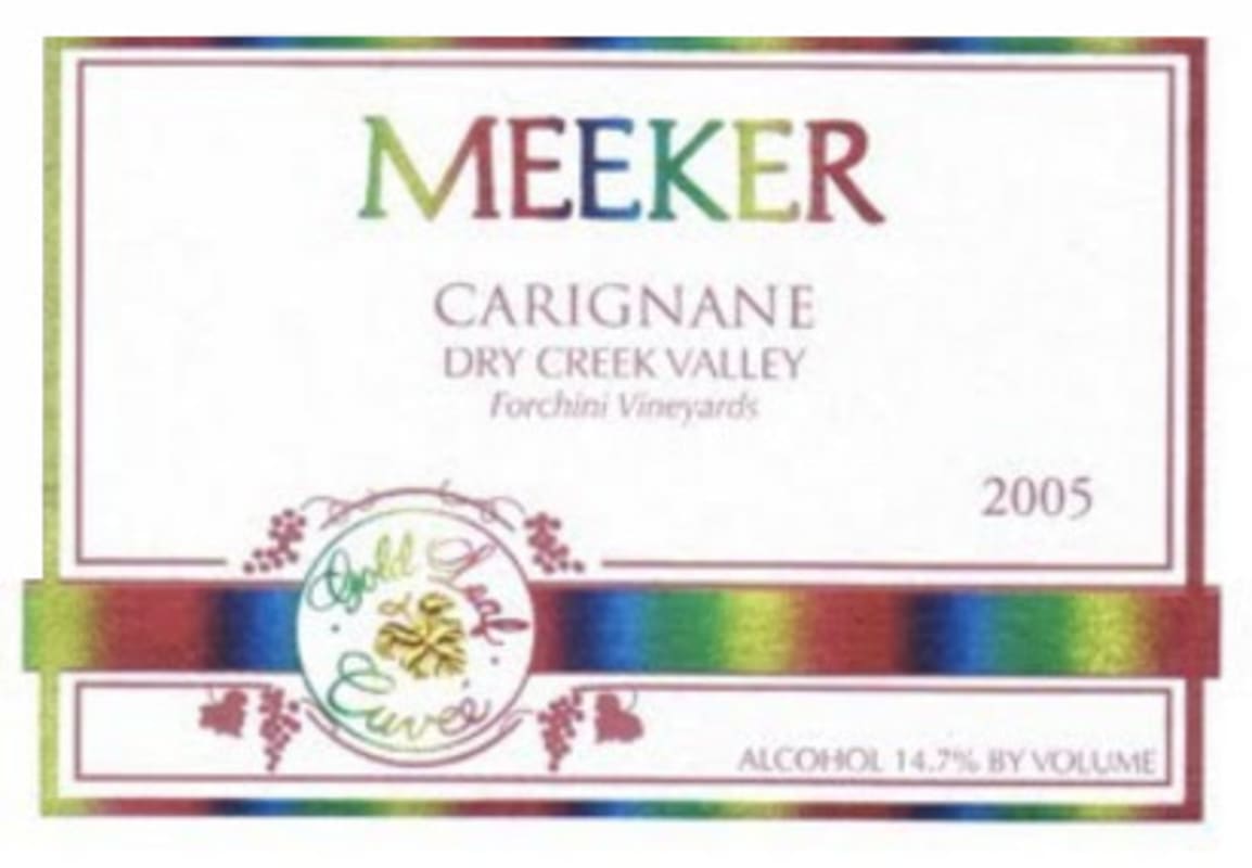 Meeker Carignane 2005 Front Label
