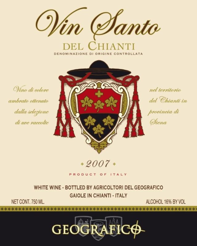 Chianti Geografico Vin Santo del Chianti 2007 Front Label