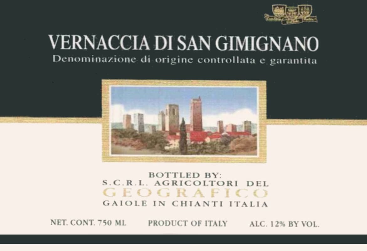 Chianti Geografico Vernaccia di San Gimignano 2007 Front Label