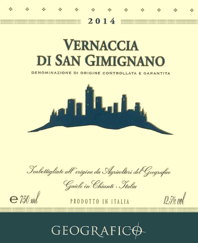 Chianti Geografico Vernaccia di San Gimignano 2014 Front Label