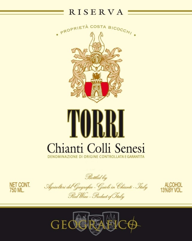 Chianti Geografico Chianti Colli Senesi Torri Riserva 2010 Front Label