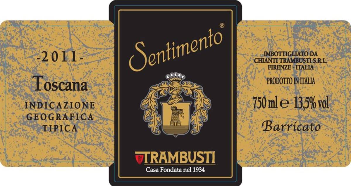 Chianti Trambusti Toscana Sentimento Rosso 2011 Front Label