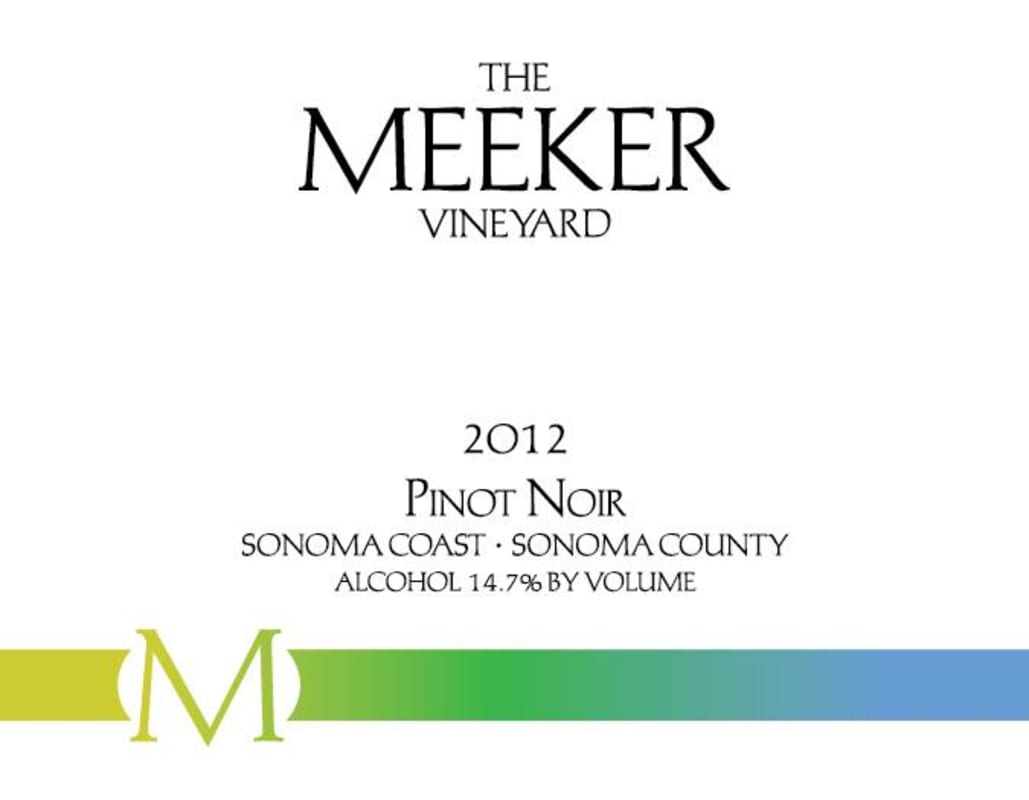 Meeker Pinot Noir 2012 Front Label