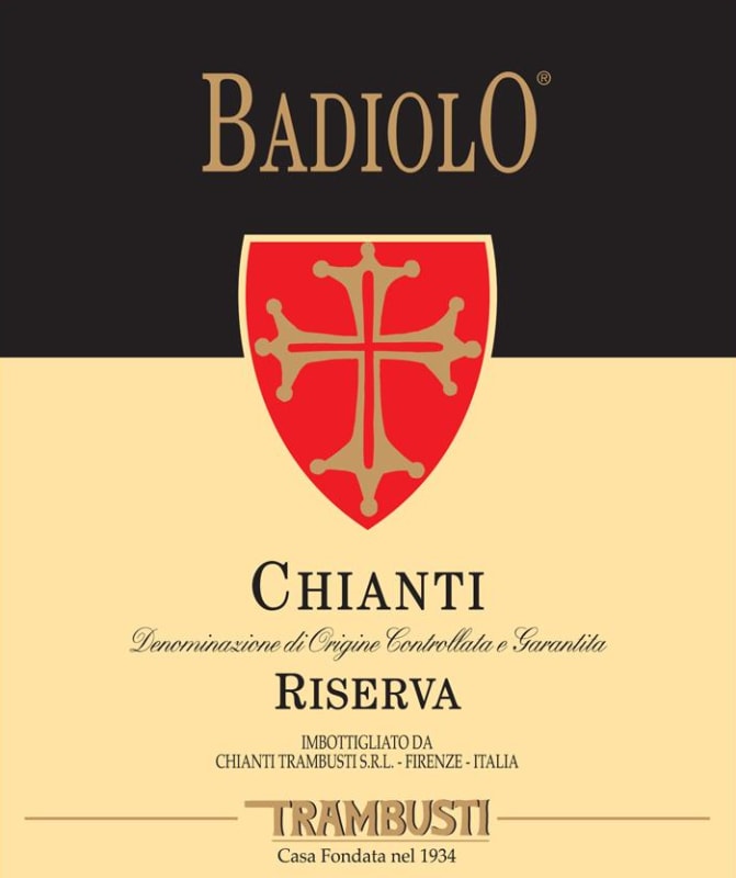 Chianti Trambusti Chianti Badiolo Riserva 2013 Front Label