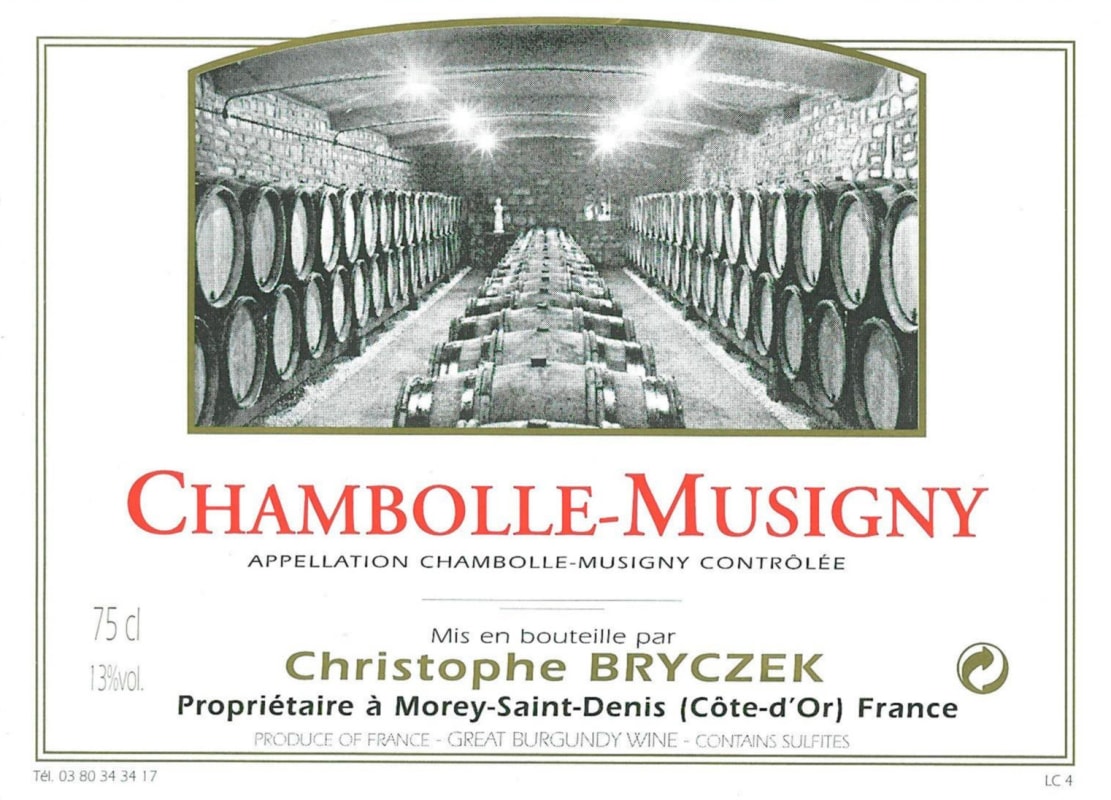 Christophe Bryczek Chambolle-Musigny 2011 Front Label