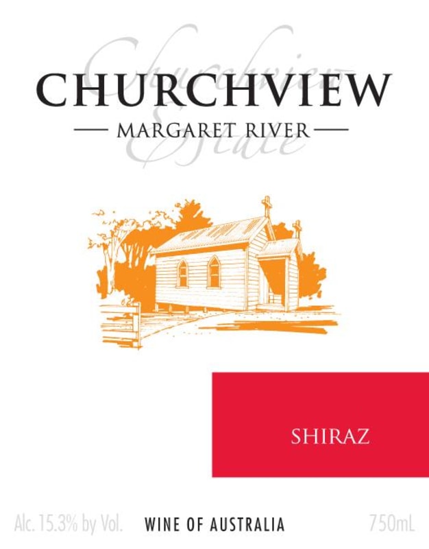 Churchview Estate Shiraz 2009 Front Label