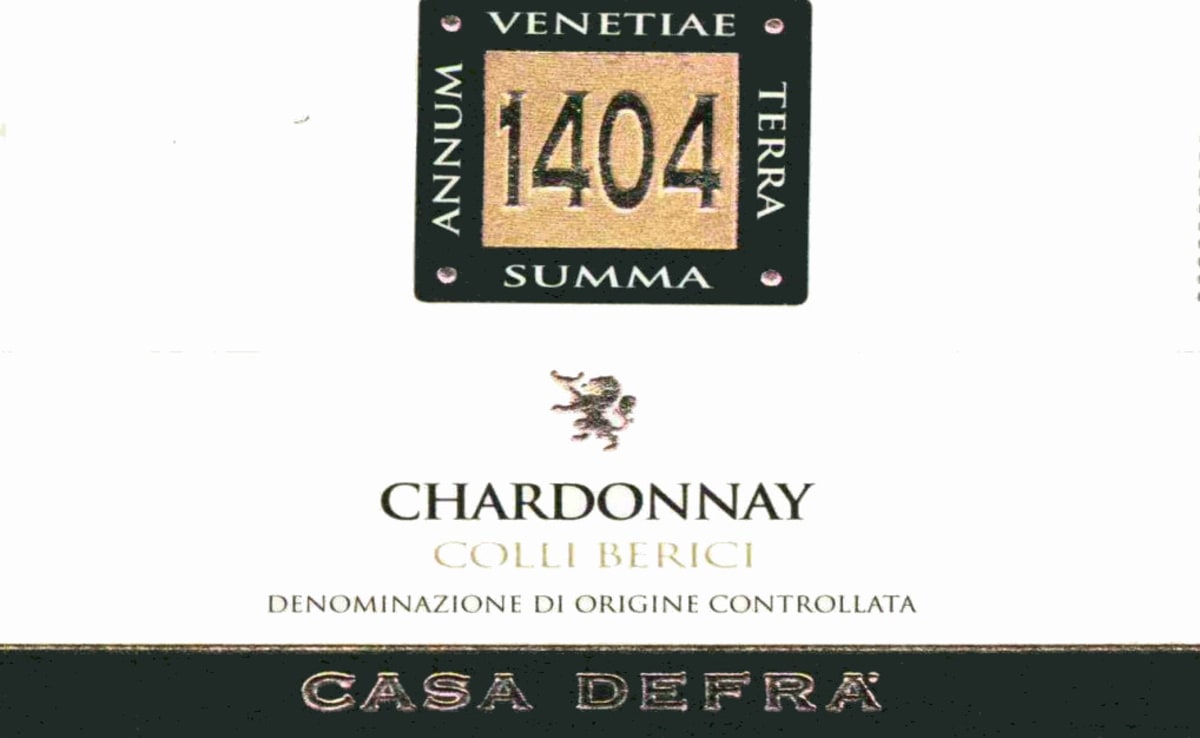 Cielo e Terra 1404 Chardonnay 2014 Front Label