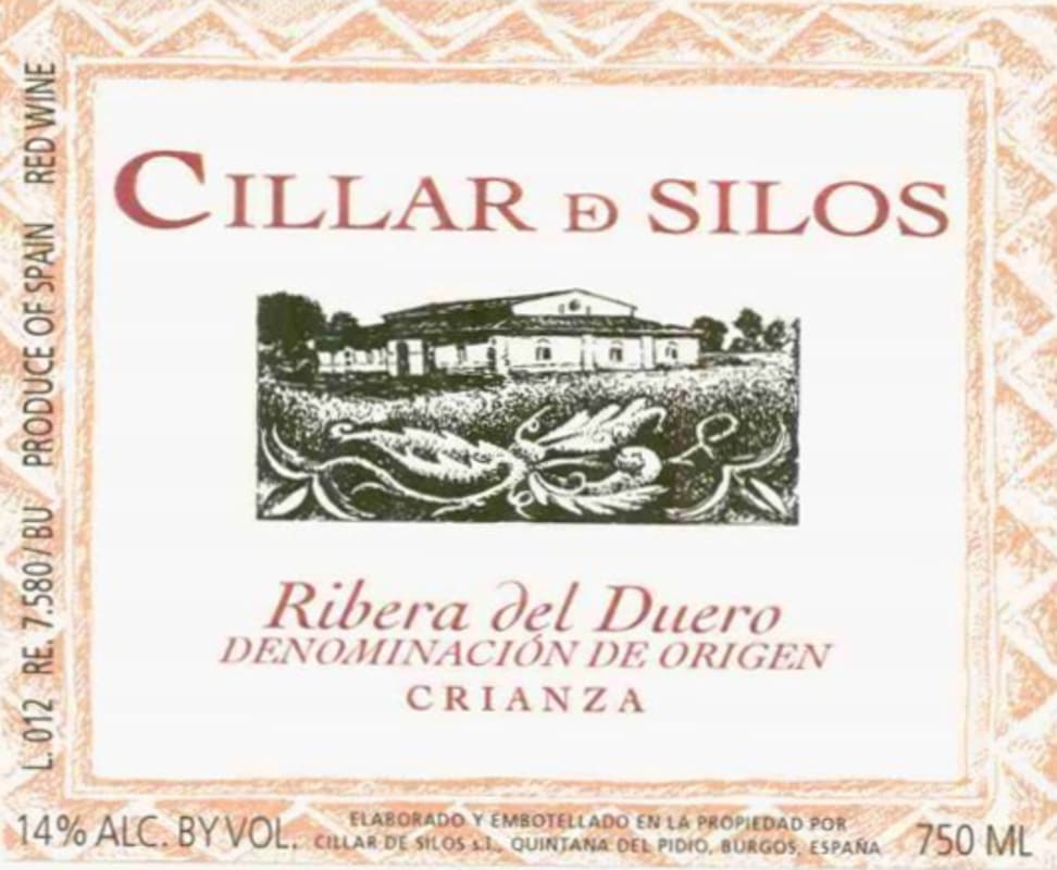 Cillar de Silos Crianza 2007 Front Label