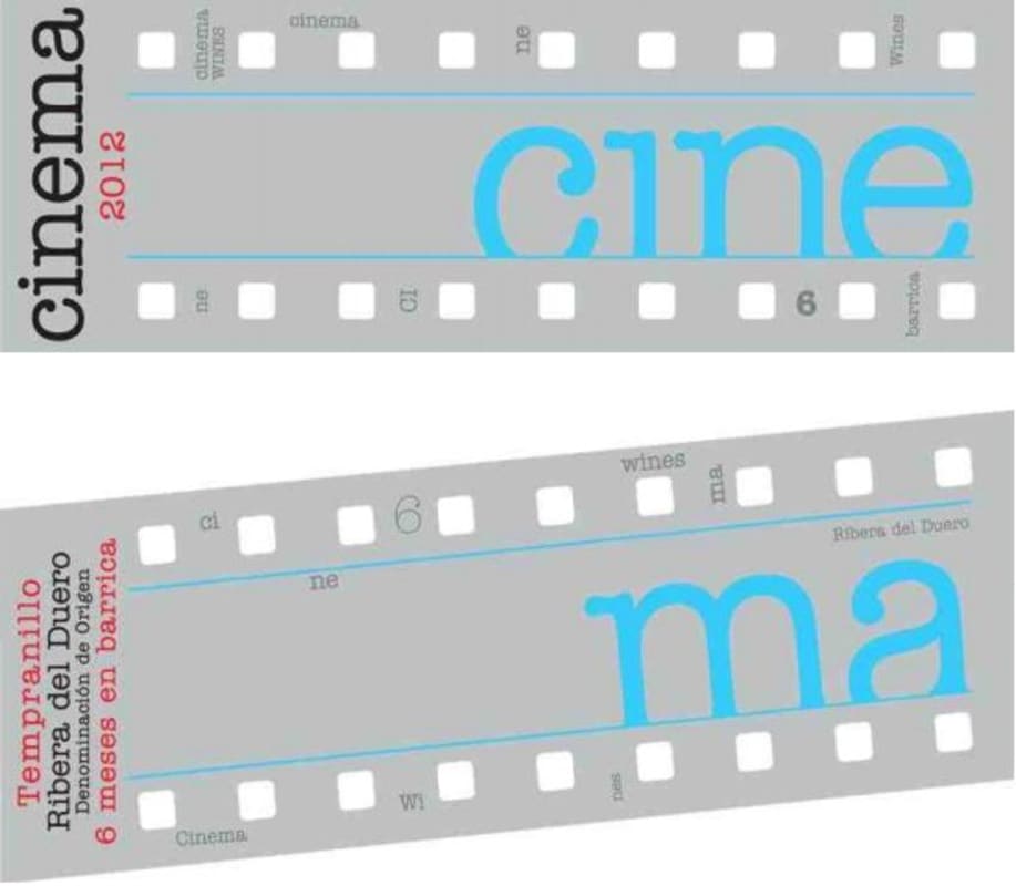 CinemaWines Cinema Tempranillo 2012 Front Label