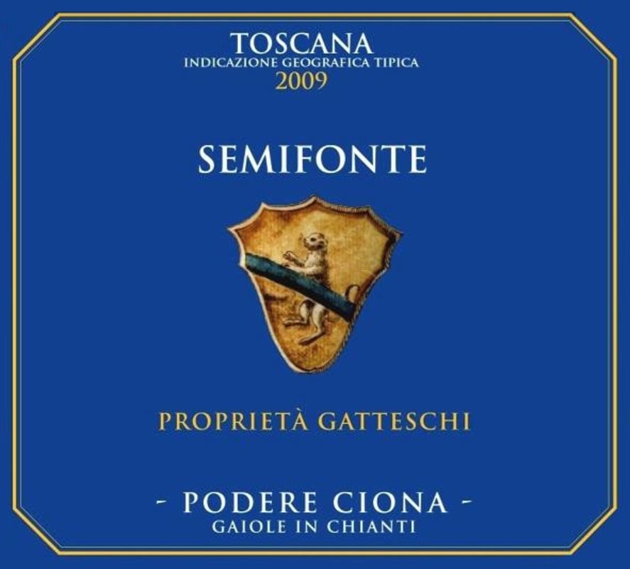 Ciona s.s. Toscana Semifonte 2009 Front Label