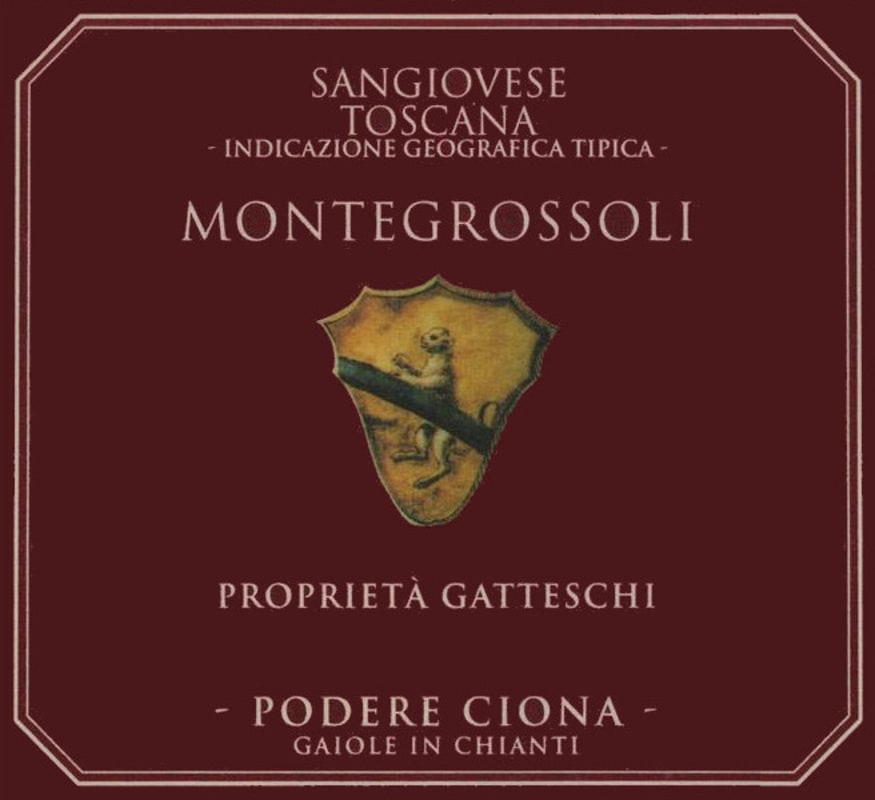Ciona s.s. Toscana Montegrossoli 2013 Front Label