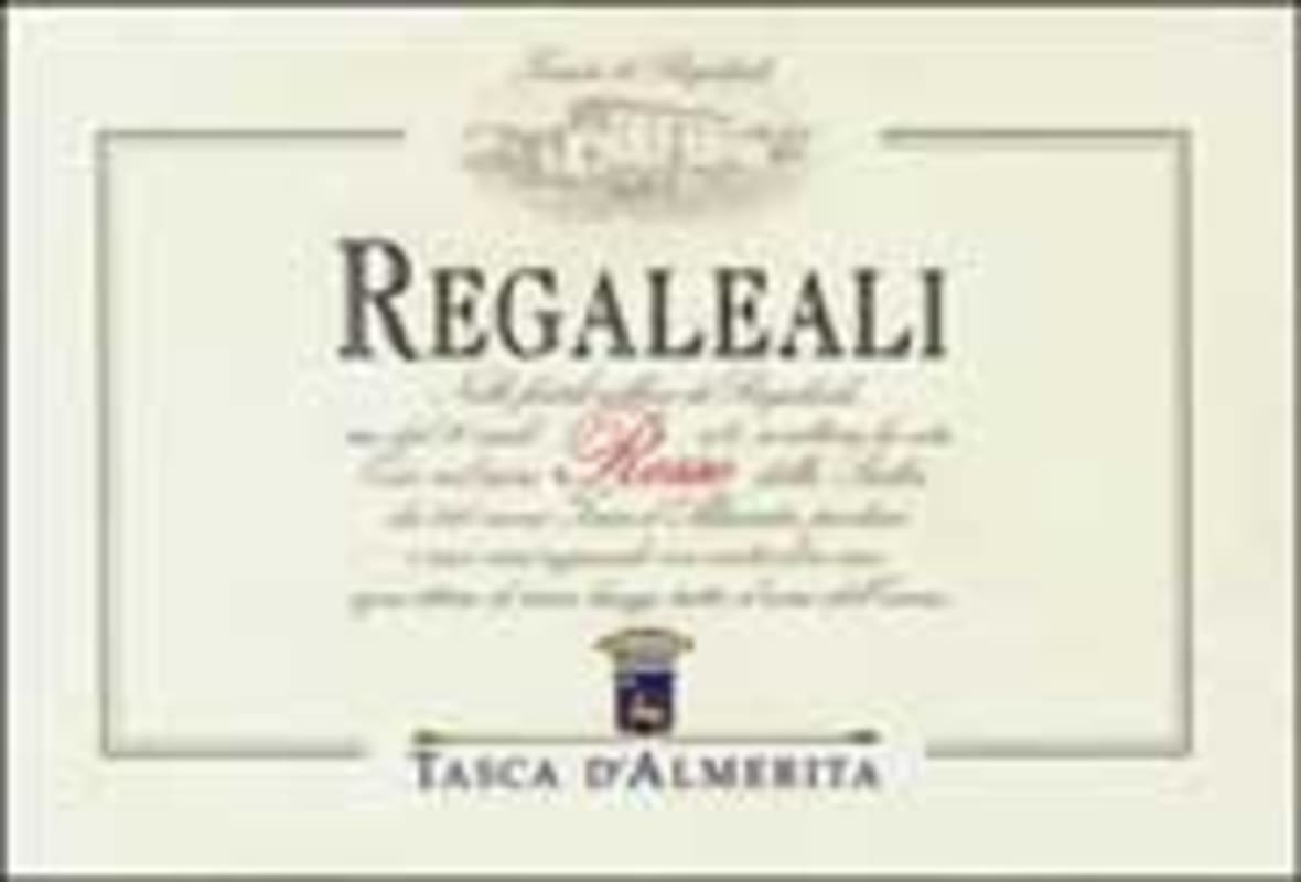 Regaleali Nero d'Avola 1998 Front Label