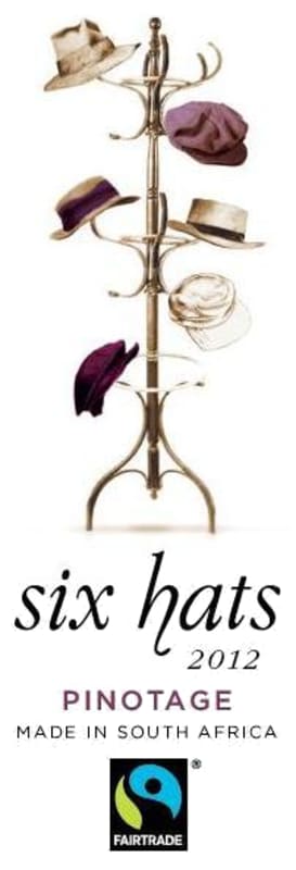 Six Hats Pinotage 2012 Front Label