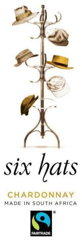 Six Hats Chardonnay 2015 Front Label