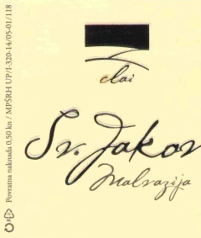 Clai Sv. Jakov Malvazija 2013 Front Label