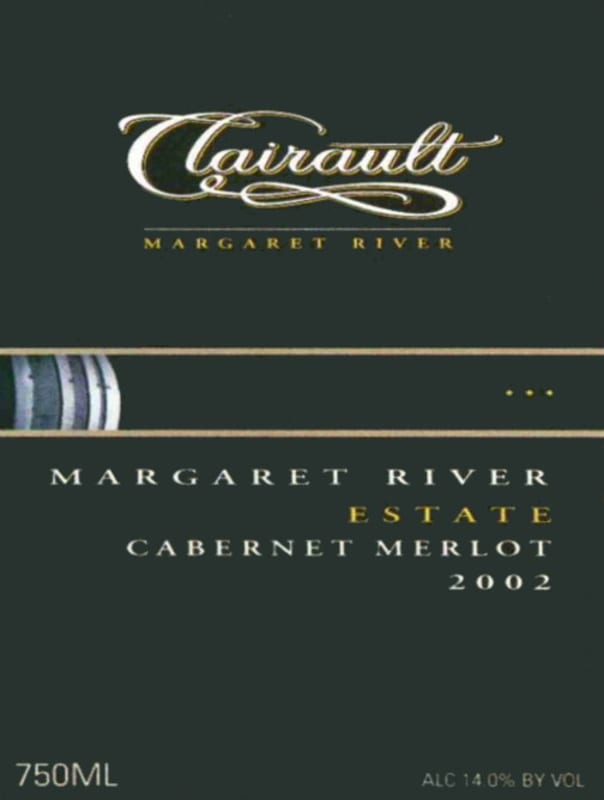 Clairault - Streicker Wines Estate Cabernet Sauvignon Merlot 2002 Front Label