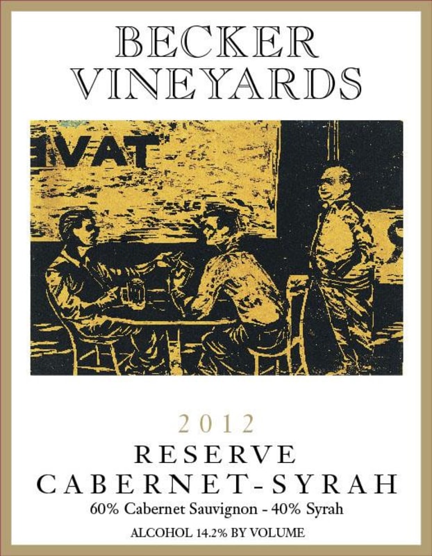 Becker Vineyards Texas Hill Country Reserve Cabernet Sauvignon Syrah 2012 Front Label