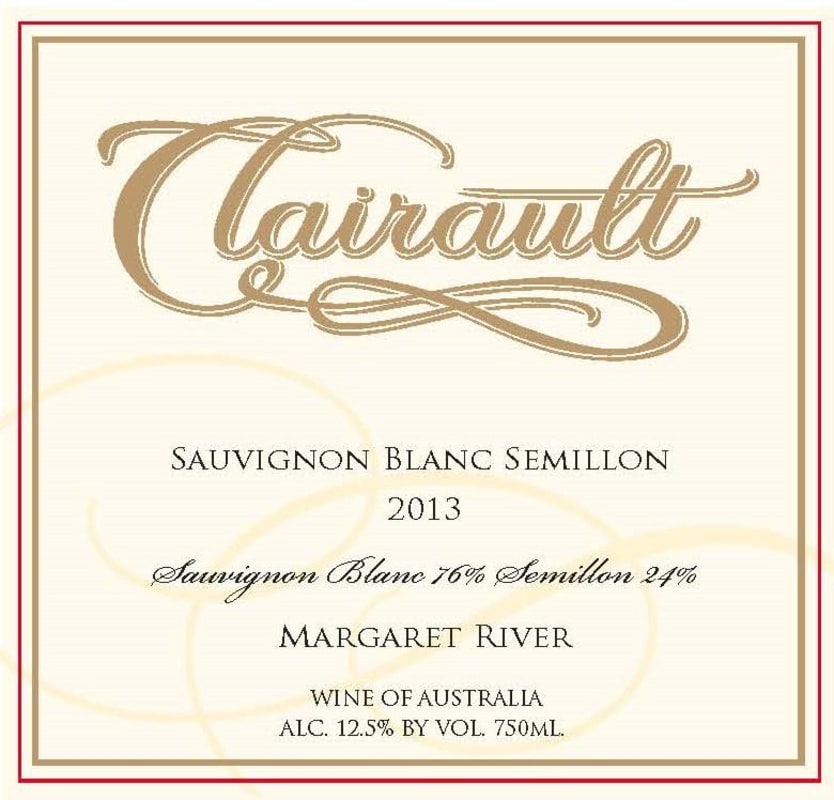 Clairault - Streicker Wines Semillon Sauvignon Blanc 2013 Front Label