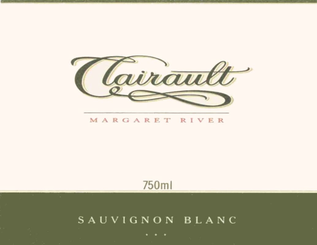 Clairault - Streicker Wines Sauvignon Blanc 2005 Front Label