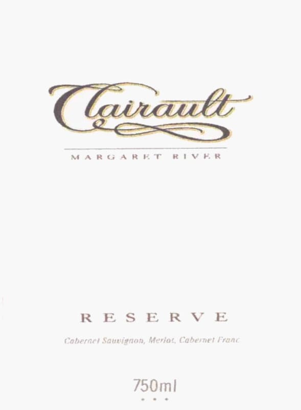 Clairault - Streicker Wines Reserve 2007 Front Label