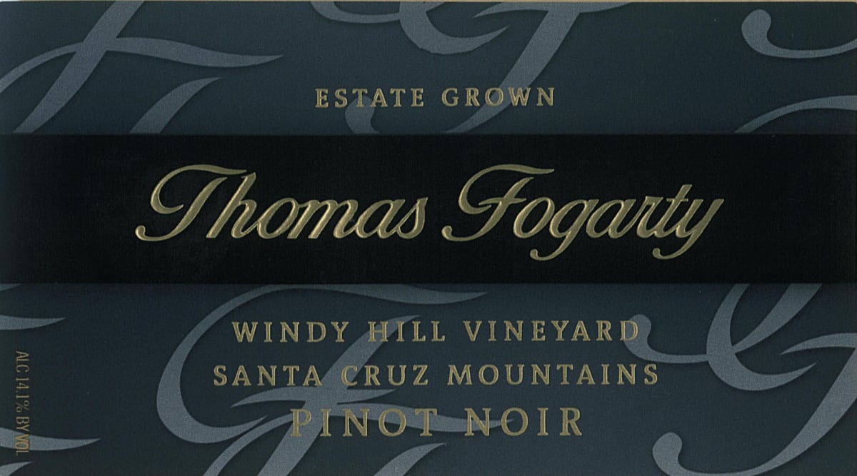 Thomas Fogarty Windy Hill Vineyard Estate Pinot Noir 2011 Front Label