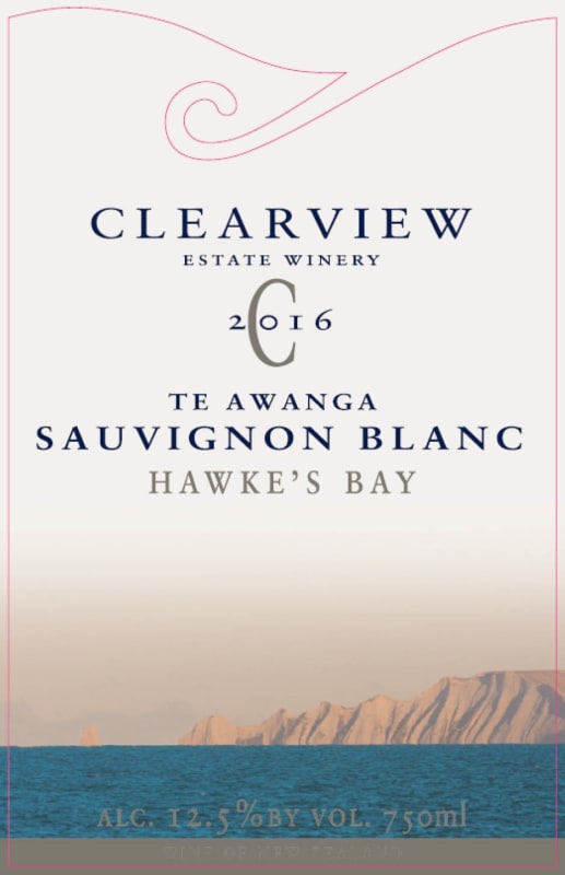 Clearview Estate Winery Te Awanga Sauvignon Blanc 2016 Front Label