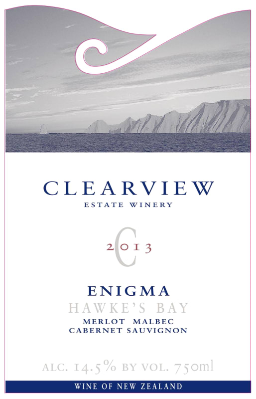 Clearview Estate Winery Enigma 2013 Front Label