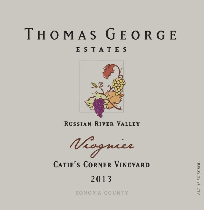 Thomas George Catie's Corner Vineyard Viognier 2013 Front Label