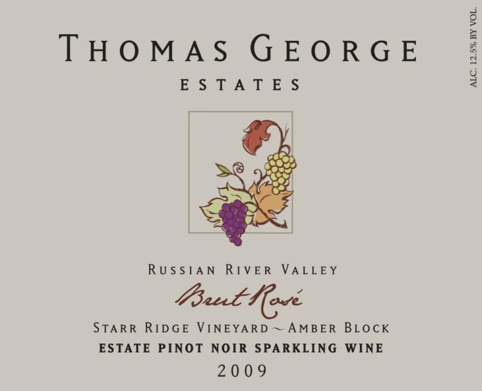 Thomas George Starr Ridge Vineyard Amber Block Brut Rose 2009 Front Label