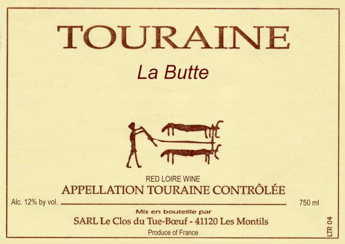 Clos Tue-Boeuf Touraine La Butte 2014 Front Label
