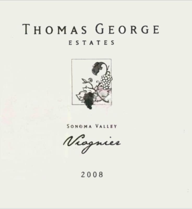 Thomas George Sonoma Valley Viognier 2008 Front Label