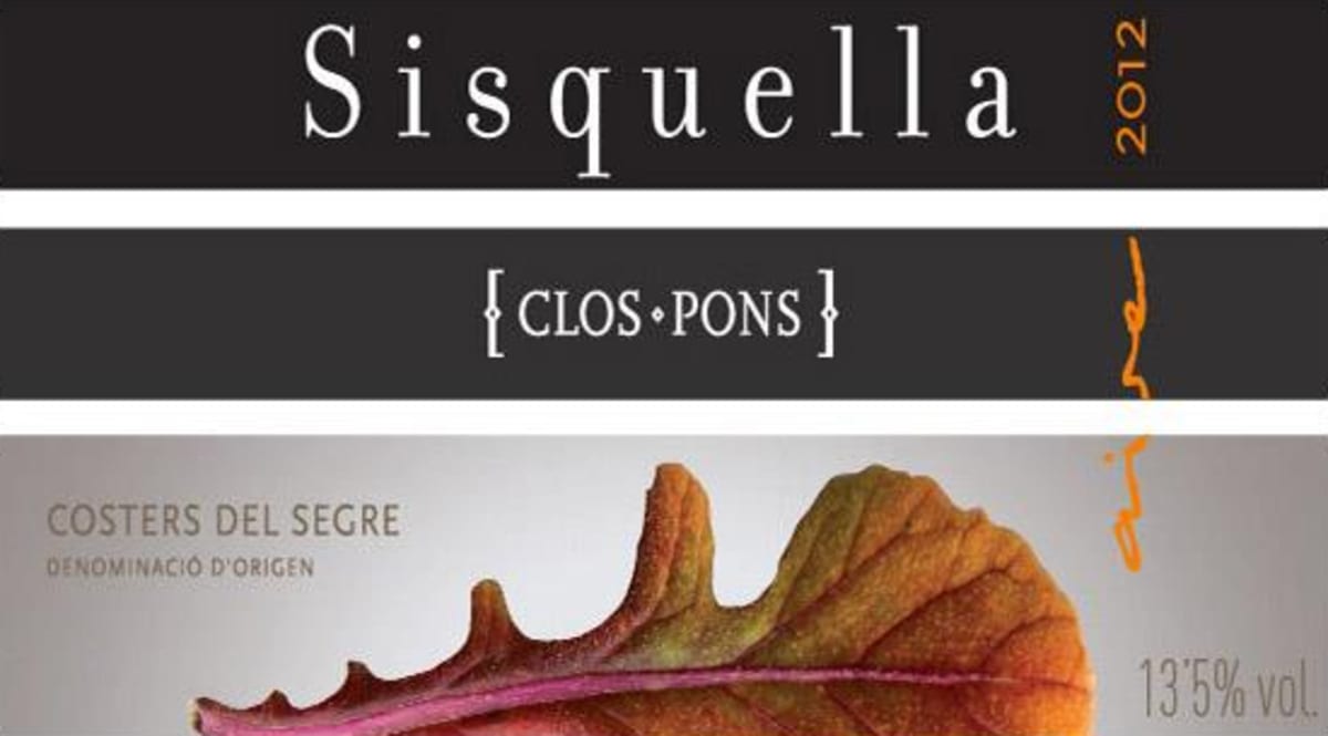 Clos Pons Sisquella Blanco 2012 Front Label