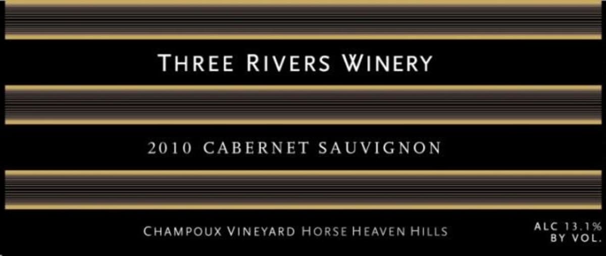 Three Rivers Champoux Vineyard Cabernet Sauvignon 2010 Front Label