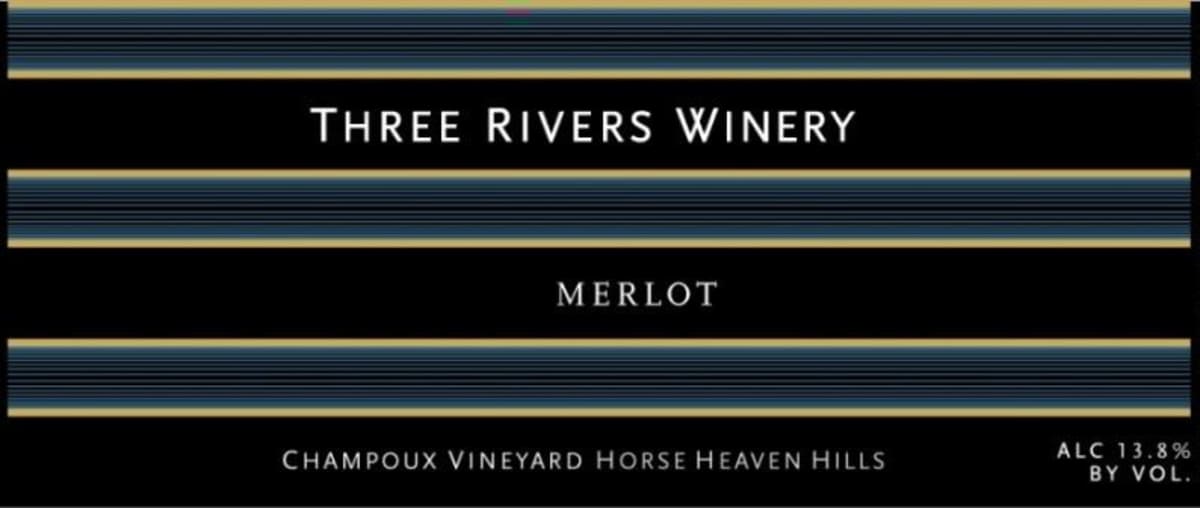Three Rivers Champoux Vineyard Merlot 2011 Front Label
