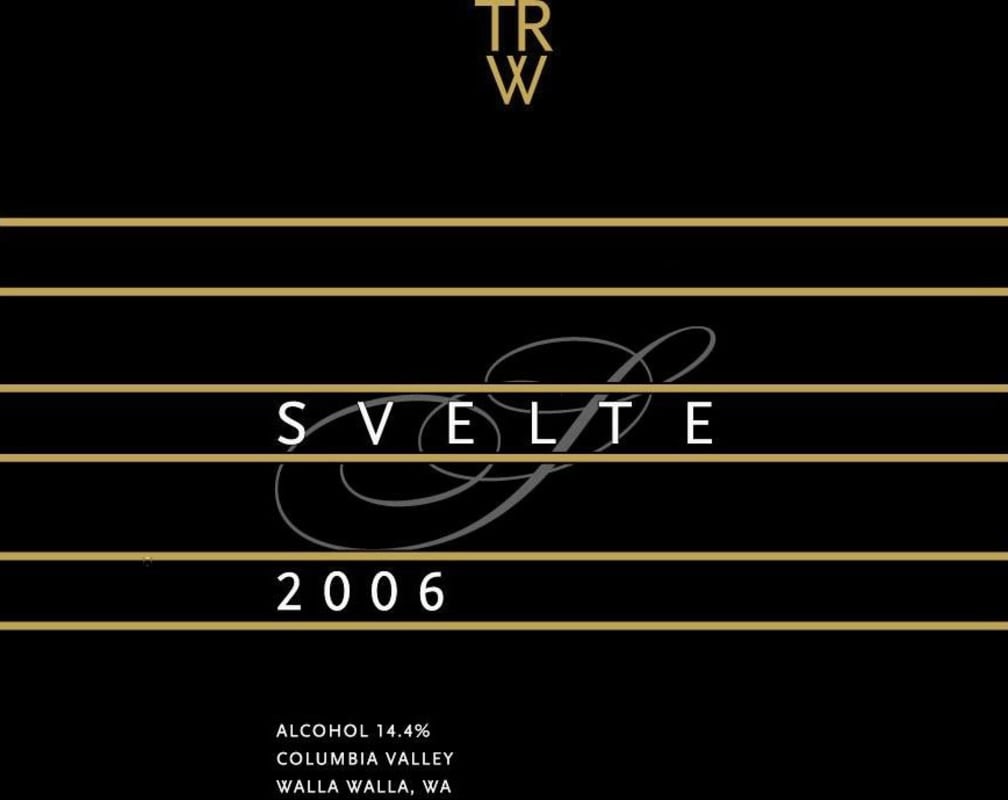 Three Rivers Svelte 2006 Front Label