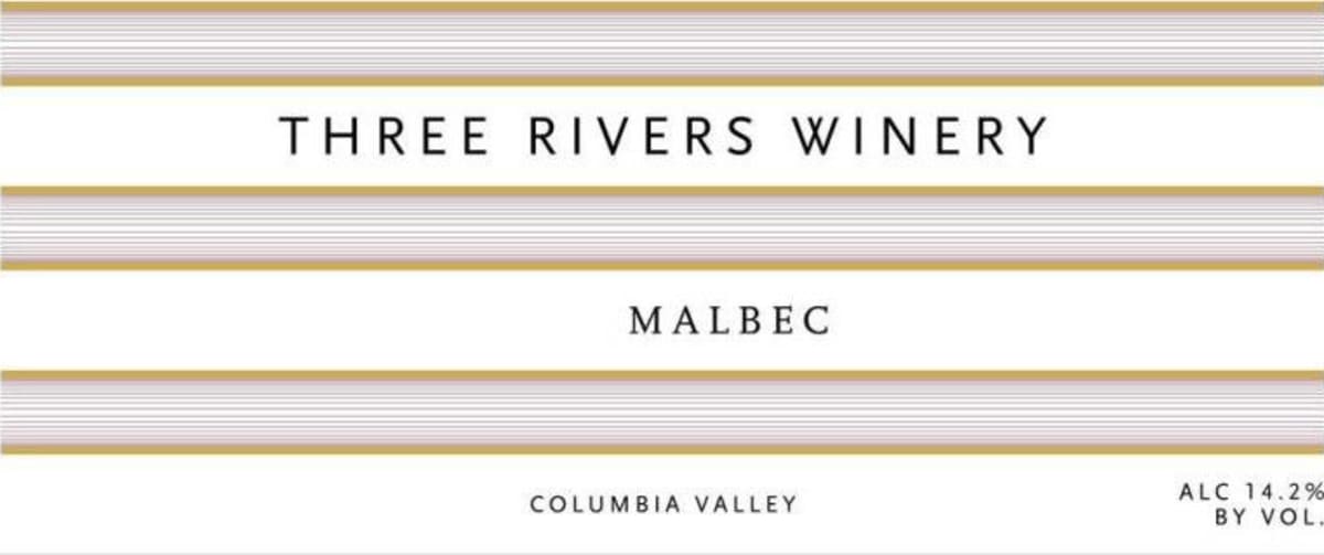 Three Rivers Malbec 2013 Front Label