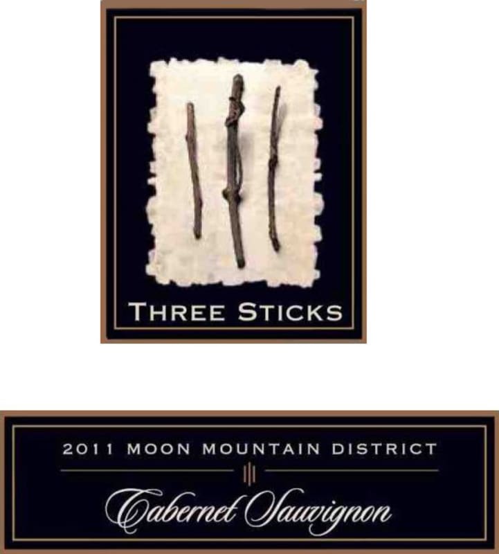 Three Sticks Moon Mountain District Cabernet Sauvignon 2011 Front Label